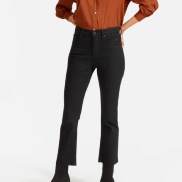 Everlane Denim - Everlane Black raw hem crop jeans